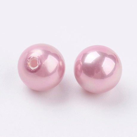 Shell Perler, Pink, Topboret/Anboret, 8mm - Uniq Perler - 111338