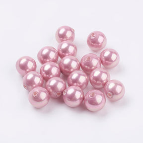 Shell-Perlen, Pink, oben gebohrt/angebohrt, 8mm - Uniq Perler - 111338