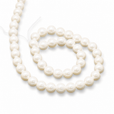 Shell Perler - Rund, Hvid (12mm) - Uniq Perler - 117237