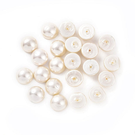 Shell Perler, Topboret/Anboret, Rund/Flad Model, 8 mm, (2 stk) - Uniq Perler - 113682