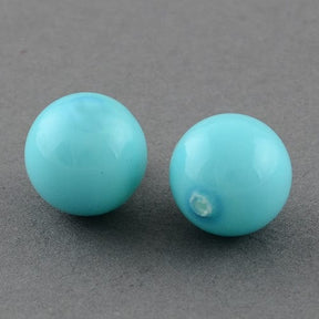 Shell Perlen, Türkis, oben gebohrt/angebohrt, 10mm - Uniq Perler - 112914