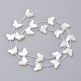 Shell Sommerfugle - Hvid, (10x7mm) 4 stk. - Uniq Perler - 115528