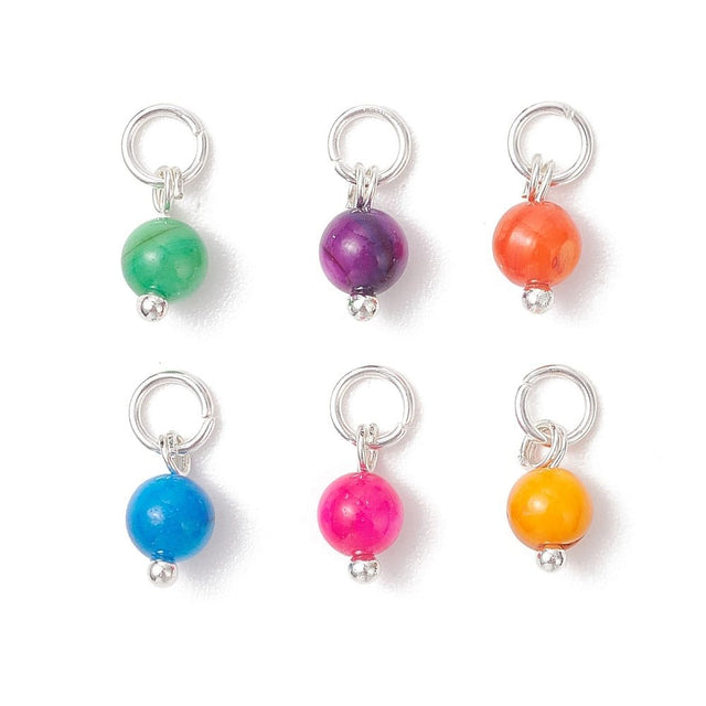 Shell Vedhæng Rund – Sølvfarvet (9–9.5mm)8 stk. - Uniq Perler - 117748