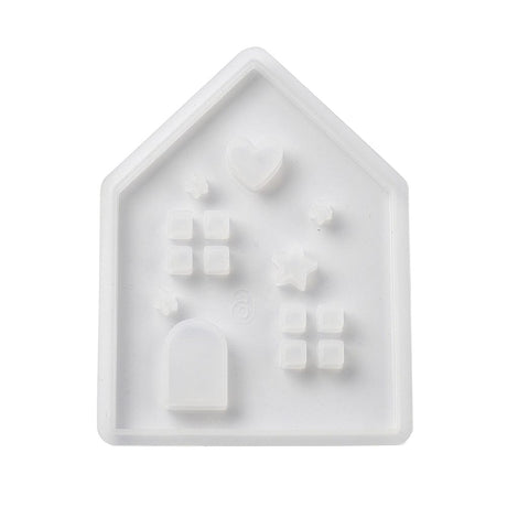 Silikone Form Til At Lave Et Hus Med Hjerter Og Flag – DIY Støbeform - Uniq Perler - 114472