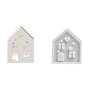 Silicone Mold To Make A House With Hearts And Flags – DIY Casting Mold - Uniq Perler - 114472