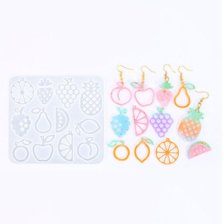 Silikone Form Til At Lave Frugt Vedhæng I Resin – DIY Støbeform - Uniq Perler - 544084