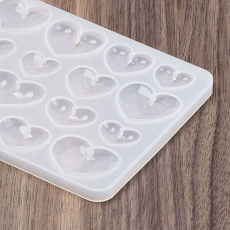 Silikone Form Til At Lave Hjerte Vedhæng – DIY Støbeform - Uniq Perler - 114470