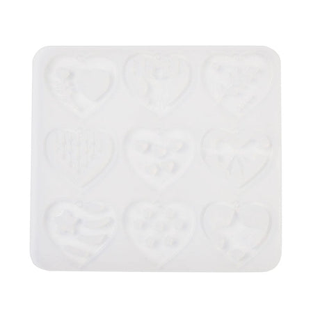 Silikone Form Til At Lave Hjerte Vedhæng Med Detaljer – DIY Støbeform - Uniq Perler - 114655