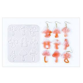 Silikonform zum Herstellen von Pilzen Anhänger – DIY Gießform - Uniq Perler - 114656