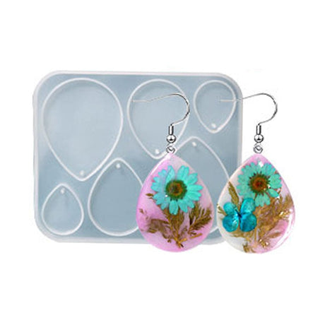 Silikone Form Til Resin Dråbe Vedhæng – DIY Støbeform - Uniq Perler - 112404