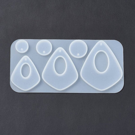 Silikone Forme til Støbning af Øreringe eller Vedhæng (49x11mm) - Uniq Perler - 25653