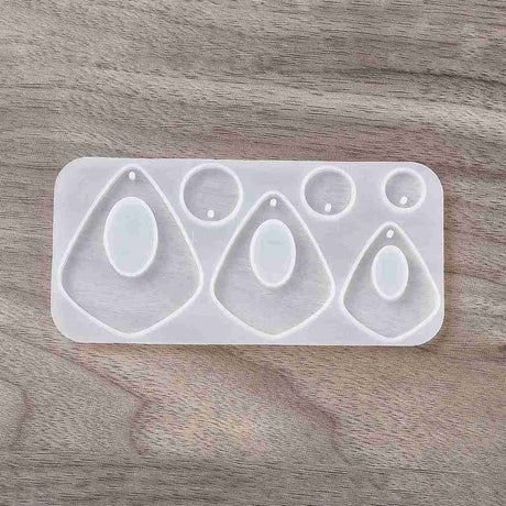 Silikone Forme til Støbning af Øreringe eller Vedhæng (49x11mm) - Uniq Perler - 25653