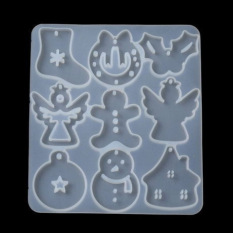 Silikone Forme Til Støbning Af Resin Julemotiver - Uniq Perler - 0001489257