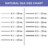 Silkesnor med Nål – Hvid (0,45mm, 2m) - Uniq Perler - 96366