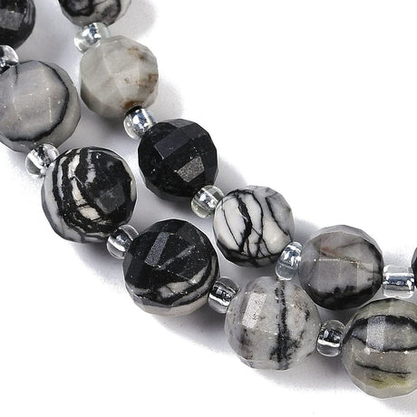 Silkesten/Netstone, Facet, (8mm) - Uniq Perler - 114584