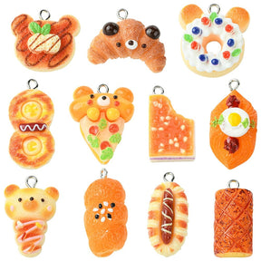 Funny Assorted Food Charms, (11 pcs) - Uniq Perler - 960389