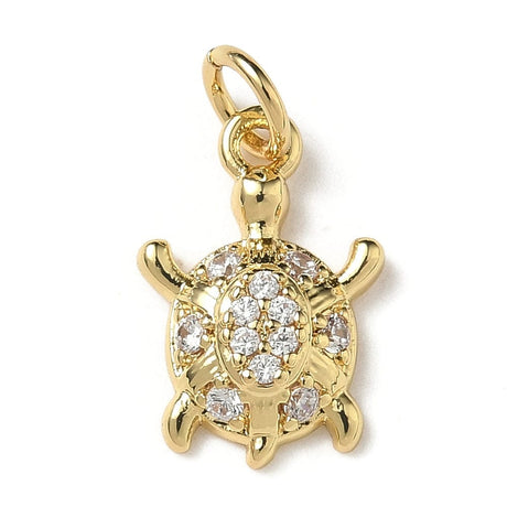 Skildpadde Vedhæng, Langtidsholdbar Forgyldt, 14,5x10,5x3 mm - Uniq Perler - 115504