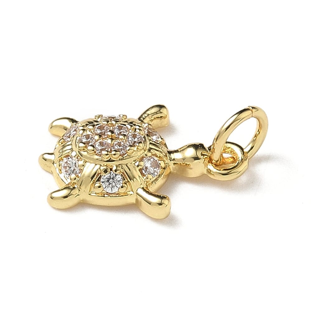 Skildpadde Vedhæng, Langtidsholdbar Forgyldt, 14,5x10,5x3 mm - Uniq Perler - 115504