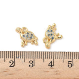 Skildpadde vedhæng m. Zirkonia, Forgyldt Messing (11,5mm) - Uniq Perler - 115698