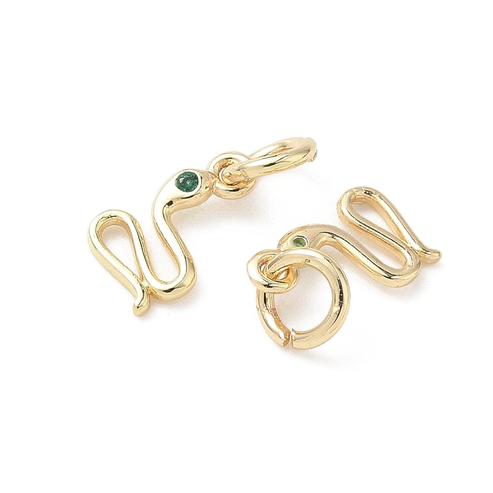 Slange Vedhæng - Langtidsholdbar Forgyldt (9,5x6mm) - Uniq Perler - 115473