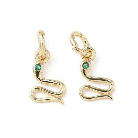 Slange Vedhæng - Langtidsholdbar Forgyldt (9,5x6mm) - Uniq Perler - 115473