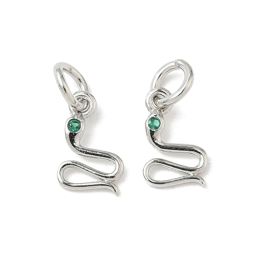 Slange Vedhæng - Langtidsholdbar Platin Belagt (9,5x6mm) - Uniq Perler - 115472