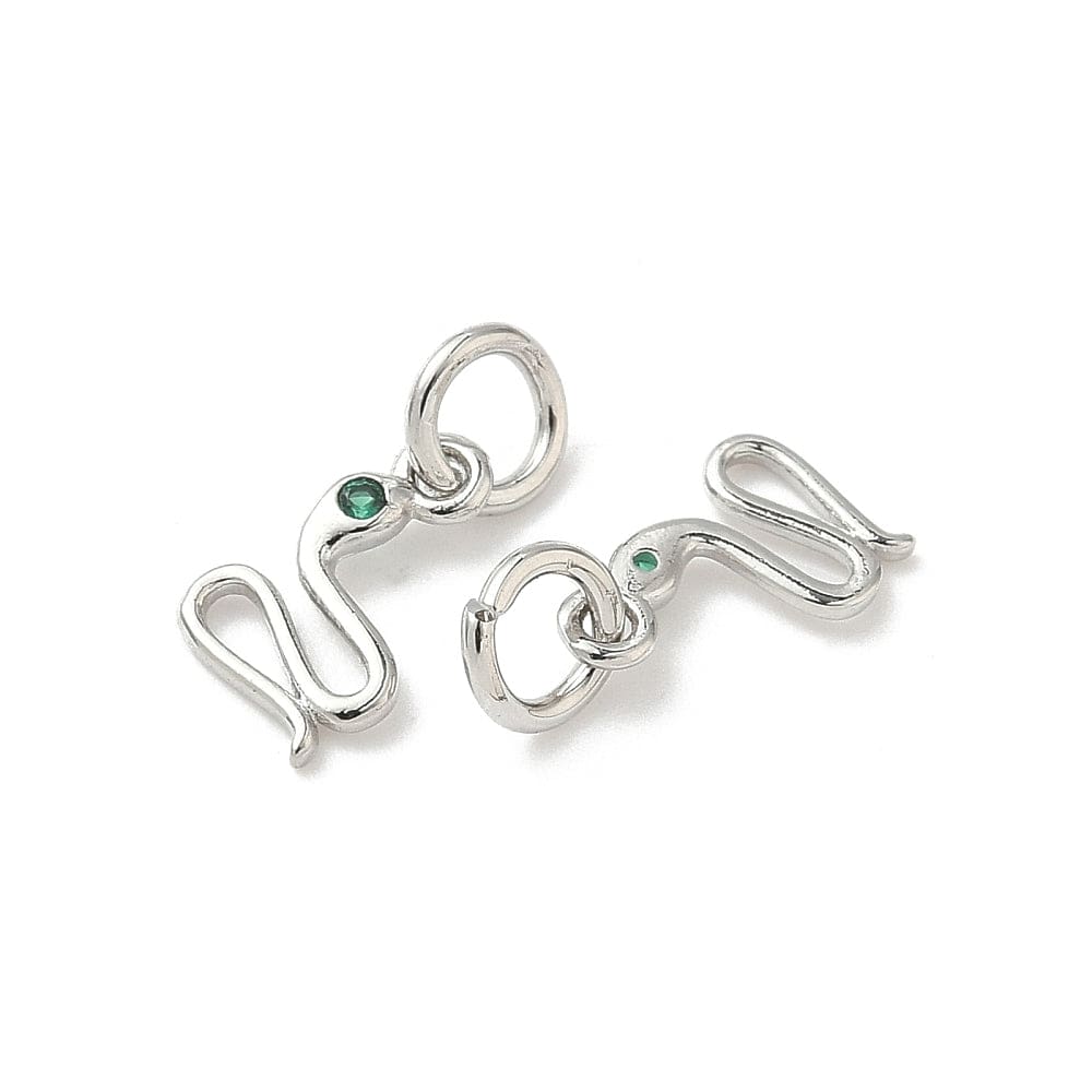 Slange Vedhæng - Langtidsholdbar Platin Belagt (9,5x6mm) - Uniq Perler - 115472