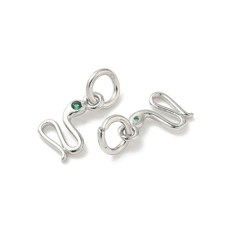 Slange Vedhæng - Langtidsholdbar Platin Belagt (9,5x6mm) - Uniq Perler - 115472