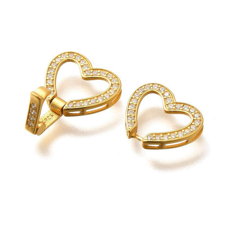 Sløjfe Foldelås – 18K Forgyldt 925 Sterling Sølv (22x12x3,5mm) - Uniq Perler - 126304