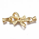 Sløjfe Lås Med Klare Zirkonia Sten - Uniq Perler - 748686