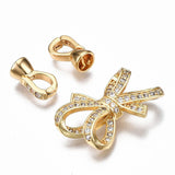 Sløjfe Lås Med Klare Zirkonia Sten - Uniq Perler - 748686