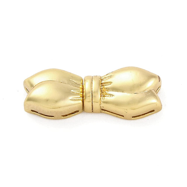 Sløjfe Magnet Lås – 18K Forgyldt (18mm) - Uniq Perler - 114763