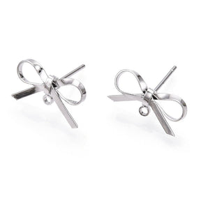 Ohrringe abschaffen – Messing mit Platinbeschichtung (15mm) - Uniq Perler - 116953