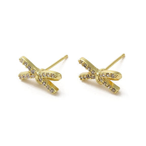 Abschaffen Ohrstecker,18K Vergoldet, Lang anhaltend (7x14 mm) - Uniq Perler - 112323