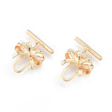 Sløjfe Toggle Lås, Forgyldt, 16x15,5mm - Uniq Perler - 111468