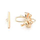 Sløjfe Toggle Lås, Forgyldt, 16x15,5mm - Uniq Perler - 111468