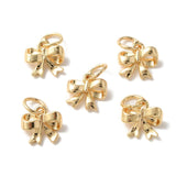 Sløjfe Vedhæng, Langtidsholdbar Forgyldning, 13,5x10mm - Uniq Perler - 111804