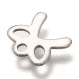 Sløjfe Vedhæng, Stål, 8,5x9,5mm, 10 Stk. - Uniq Perler - 508847