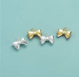 Sløjfe Vedhæng, Sterling Sølv 925, (12,9x13mm) - Uniq Perler - 013392