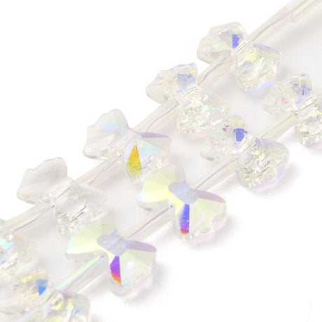 Sløjfeformet Glasperler, 10x7x3,5mm - Uniq Perler - 113623