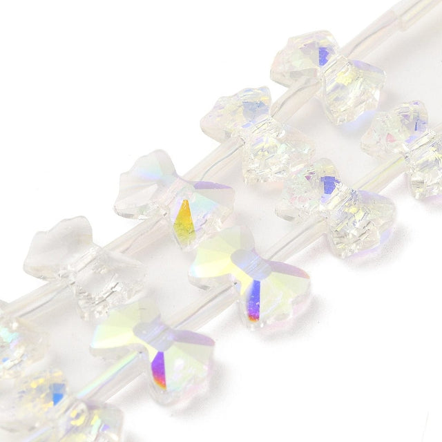 Sløjfeformet Glasperler, 10x7x3,5mm - Uniq Perler - 113623