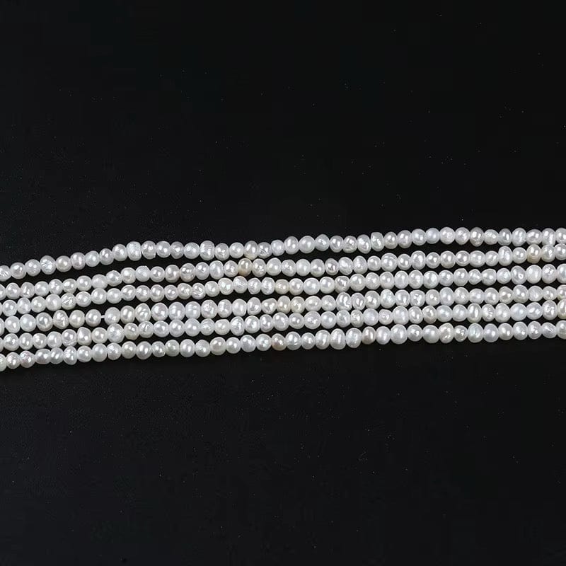Små Ferskvandsperler Potato - Hvid, Grade AA (2.5 - 3mm) - Uniq Perler - 114615