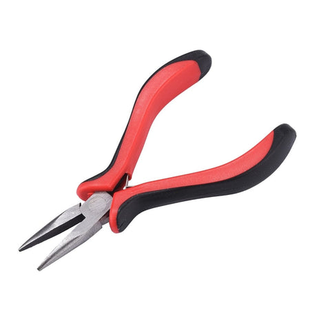 Smal - Næset Fladtang – Rustfrit Stål Med Rødt Greb - Uniq Perler - 113484