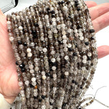 Smokey Kvarts, Facetteret, 4mm - Uniq Perler - 114309