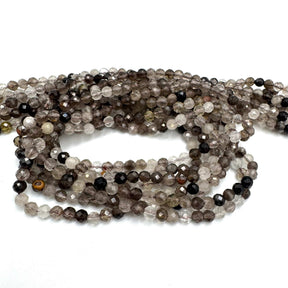 Smokey Kvarts, Facetterad, 4mm - Uniq Perler - 114309