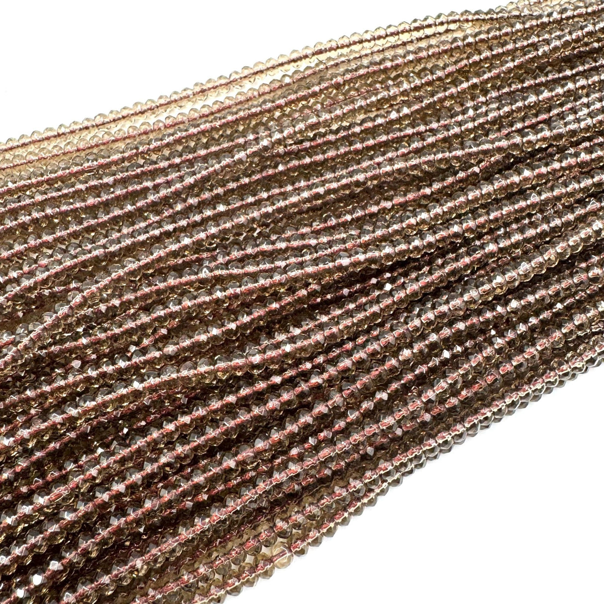 Smokey Kvarts, Rondel, (4x3mm) - Uniq Perler - 434367