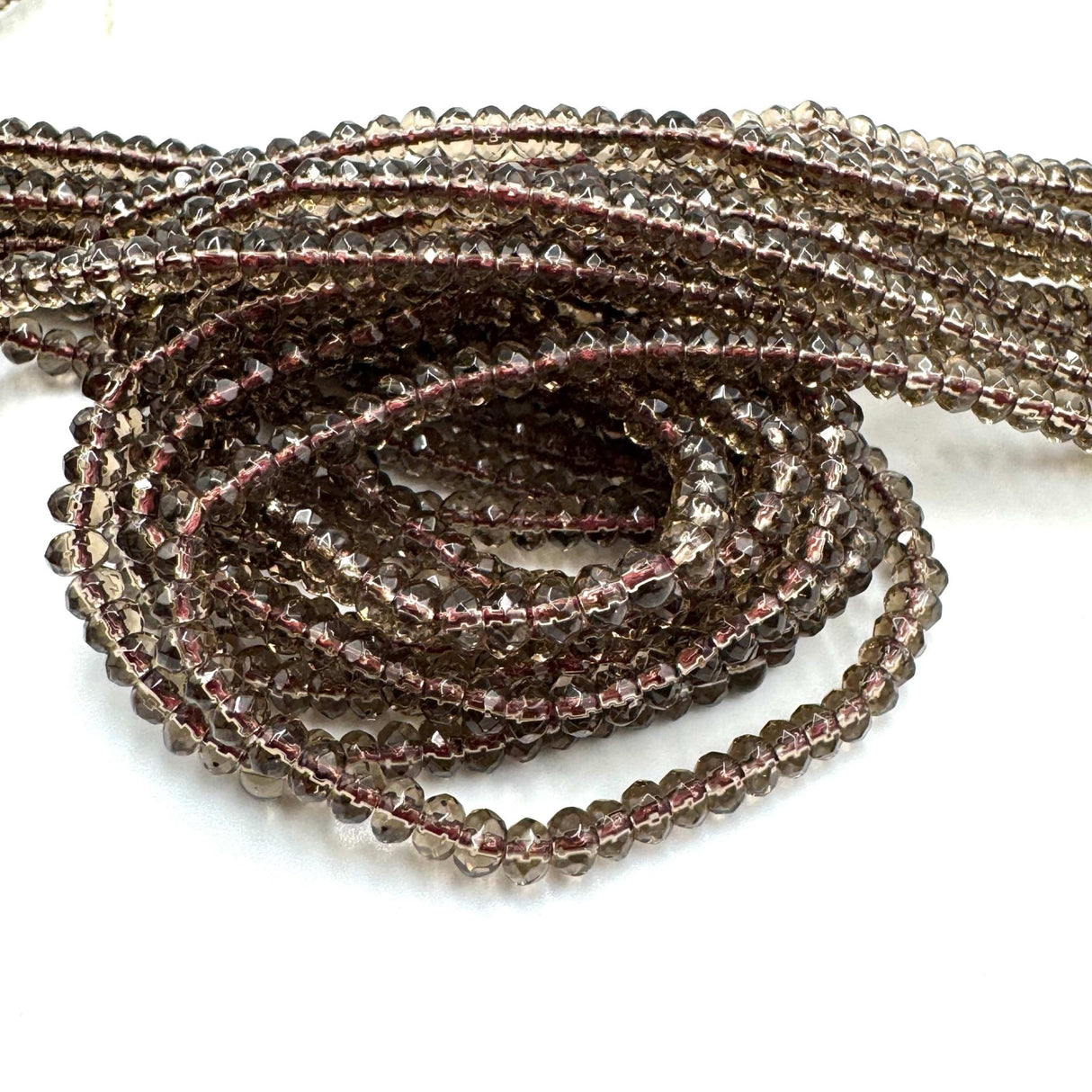 Smokey Kvarts, Rondel, (4x3mm) - Uniq Perler - 434367