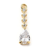 Smukke vedhæng med klare zirkonia sten. (19,5x5,5x3,5mm) - Uniq Perler - 115492