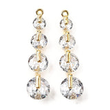 Smukke vedhæng med klare zirkonia sten. (28x7x5,5 mm) 2 stk. - Uniq Perler - 115491