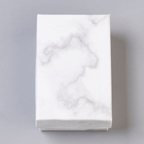 Smykkeæsker i Pap – Rektangulære, Hvide (8,1x5,1cm) 4 stk. - Uniq Perler - 116980